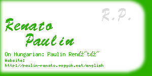 renato paulin business card